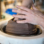 Patricia Shone in her studio 2018